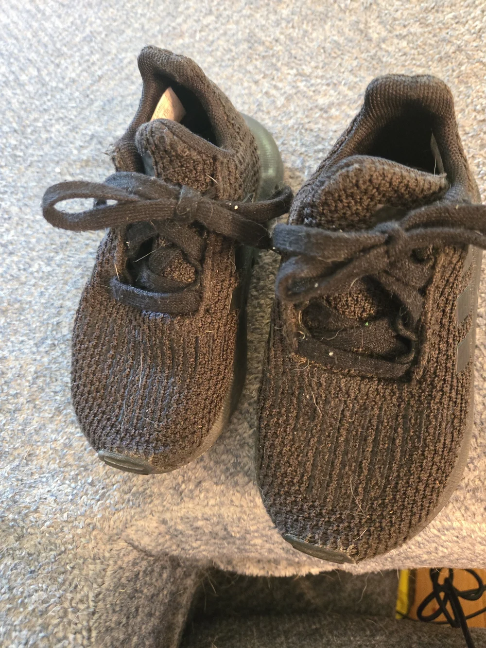 Baby Black Knit Athletic Sneakers - Youth Lightweight Shoes